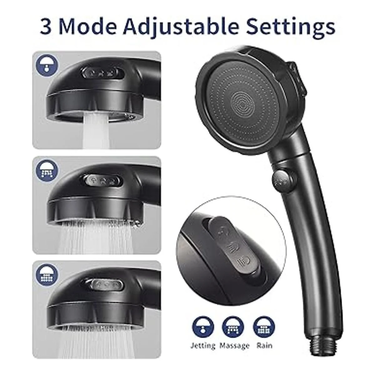 HANLIAN Cabezal de ducha de alta presión con función de_2