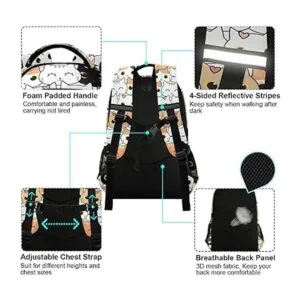 Linda mochila escolar para niños y niñas mochila portátil_4