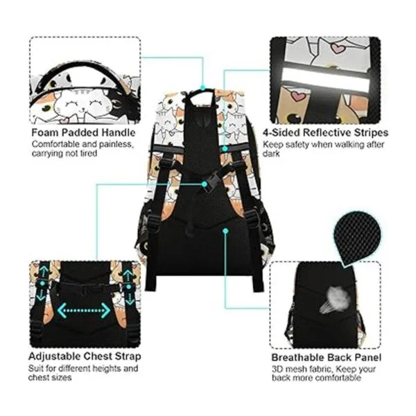 Linda mochila escolar para niños y niñas mochila portátil_4