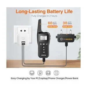 ROJECO Collar de entrenamiento para perros con control_5