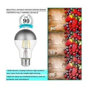 KarlunKoy Bombillas LED de media cromada regulables de 6_4