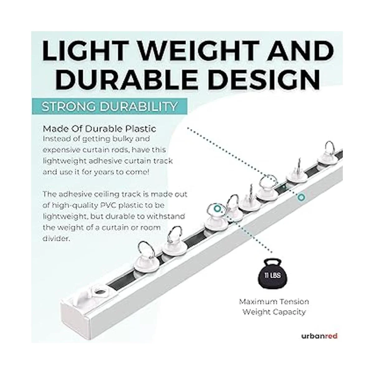 UrbanRed Cortina autoadhesiva para techo o pared 9.8_4