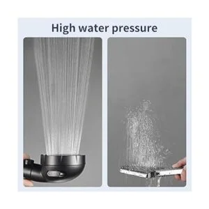 HANLIAN Cabezal de ducha de alta presión con función de_4