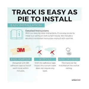 UrbanRed Cortina autoadhesiva para techo o pared 9.8_5