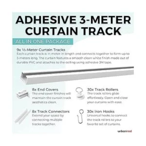 UrbanRed Cortina autoadhesiva para techo o pared 9.8_2