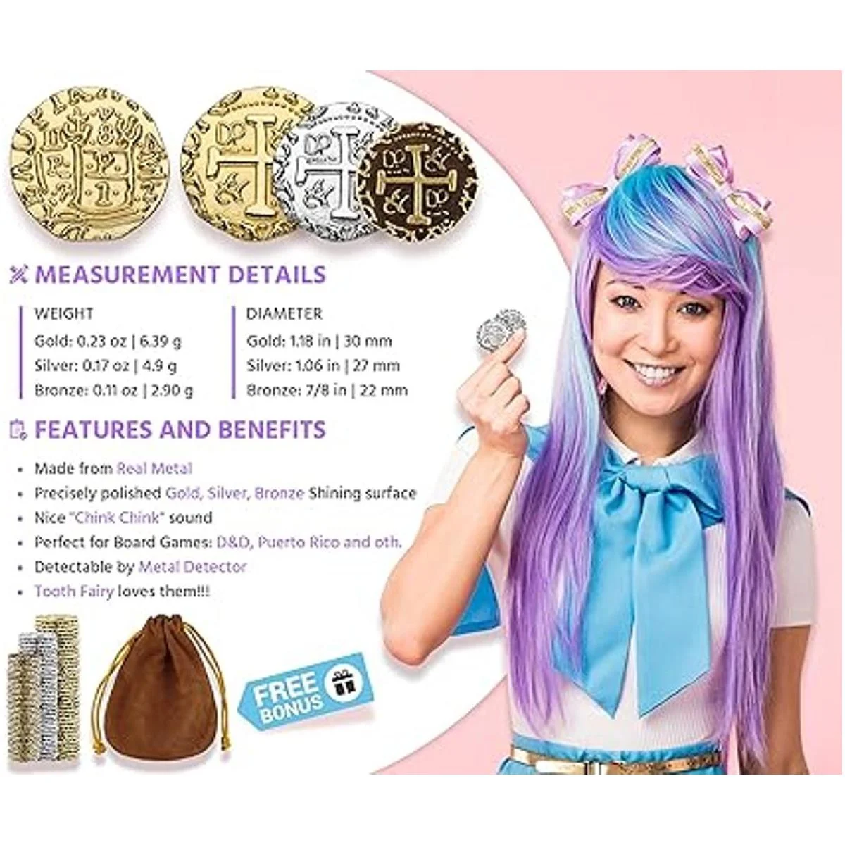 Monedas piratas Juego de monedas del tesoro 102 de_2