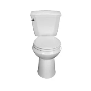 Centoco Asiento de inodoro redondo de madera color blanco_2