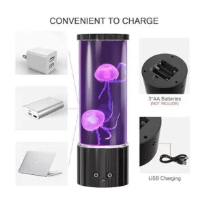 KIKILIVE Lámpara de lava de medusas lámpara de mesa LED_4