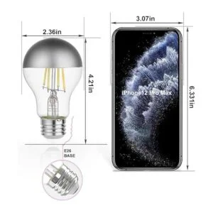 KarlunKoy Bombillas LED de media cromada regulables de 6_3