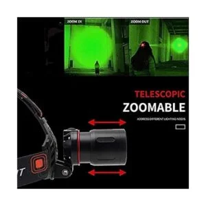 PROFORUS Lámpara frontal verde para caza Coon Coyotes Hug_6