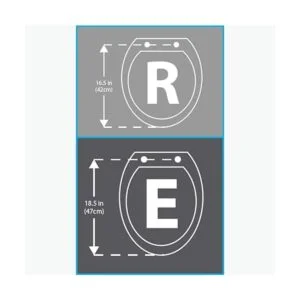 Centoco Asiento de inodoro redondo de madera color blanco_4