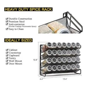 SpaceAid Organizador de especias con 28 tarros de_3