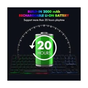 Combo de teclado inalámbrico TKL para videojuegos_5