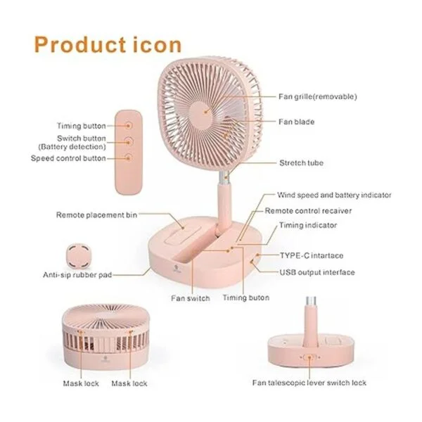 Ventilador de pedestal portátil ventilador de pie_5