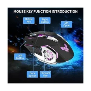 Laelr Combo de teclado y mouse para juegos con una sola_4