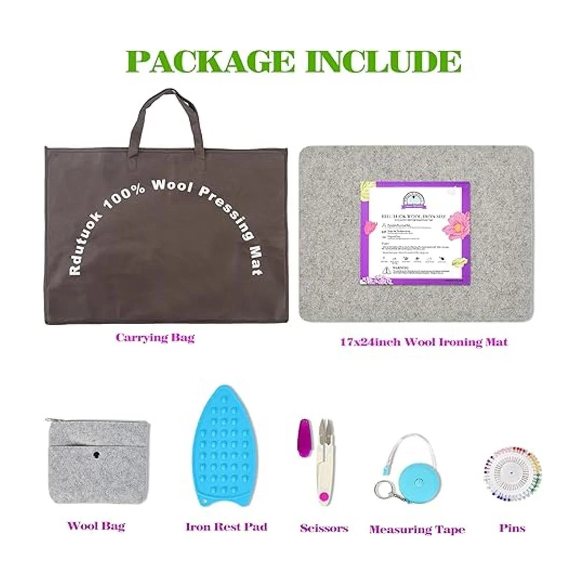 Rdutuok Alfombrilla de lana de 24.0 x 16.0 in para_2