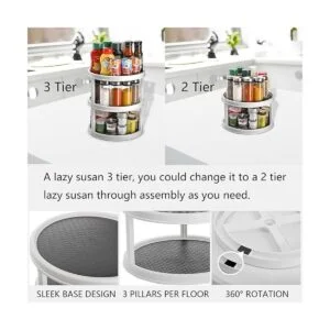 Yesland Mesa giratoria de 3 niveles Lazy Susan_5