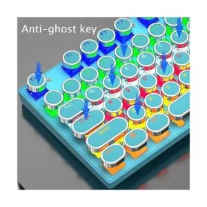 Teclado para juegos estilo retro punk interruptor azul_4