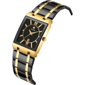 Relojes cuadrados para hombres y mujeres de acero_7