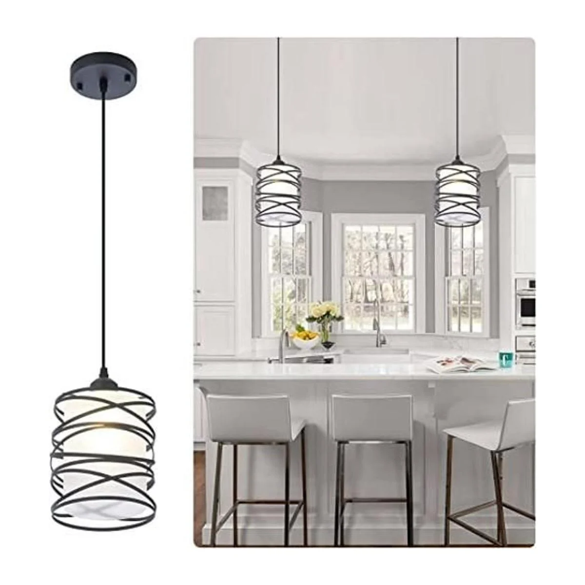 Lámpara colgante moderna de isla de cocina 6.30 pulgadas_1