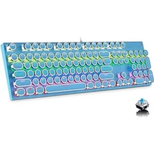 Teclado para juegos estilo retro punk interruptor azul_1
