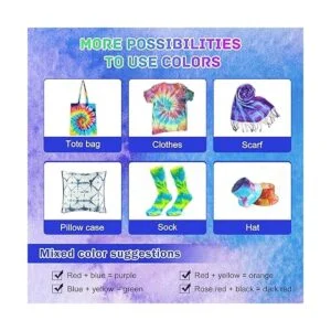 MojiDecor Kit de teñido anudado de 32 colores kit de arte_4