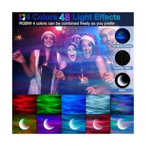 Cadrim Proyector de estrellas Aurora con luna proyector_2