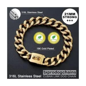 txprodogchains Collar de cadena para perro grande con_6