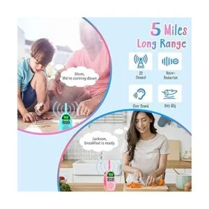 HPROMOT Walkie Talkies para niños paquete de 2 walkie_5