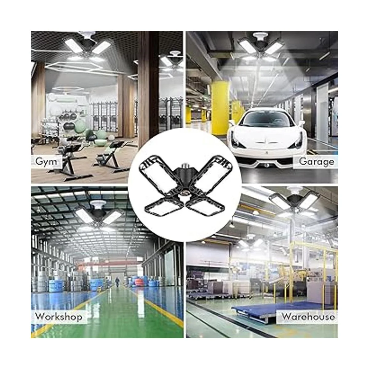 Paquete de 4 luces LED de garaje luz LED ultrabrillante_2