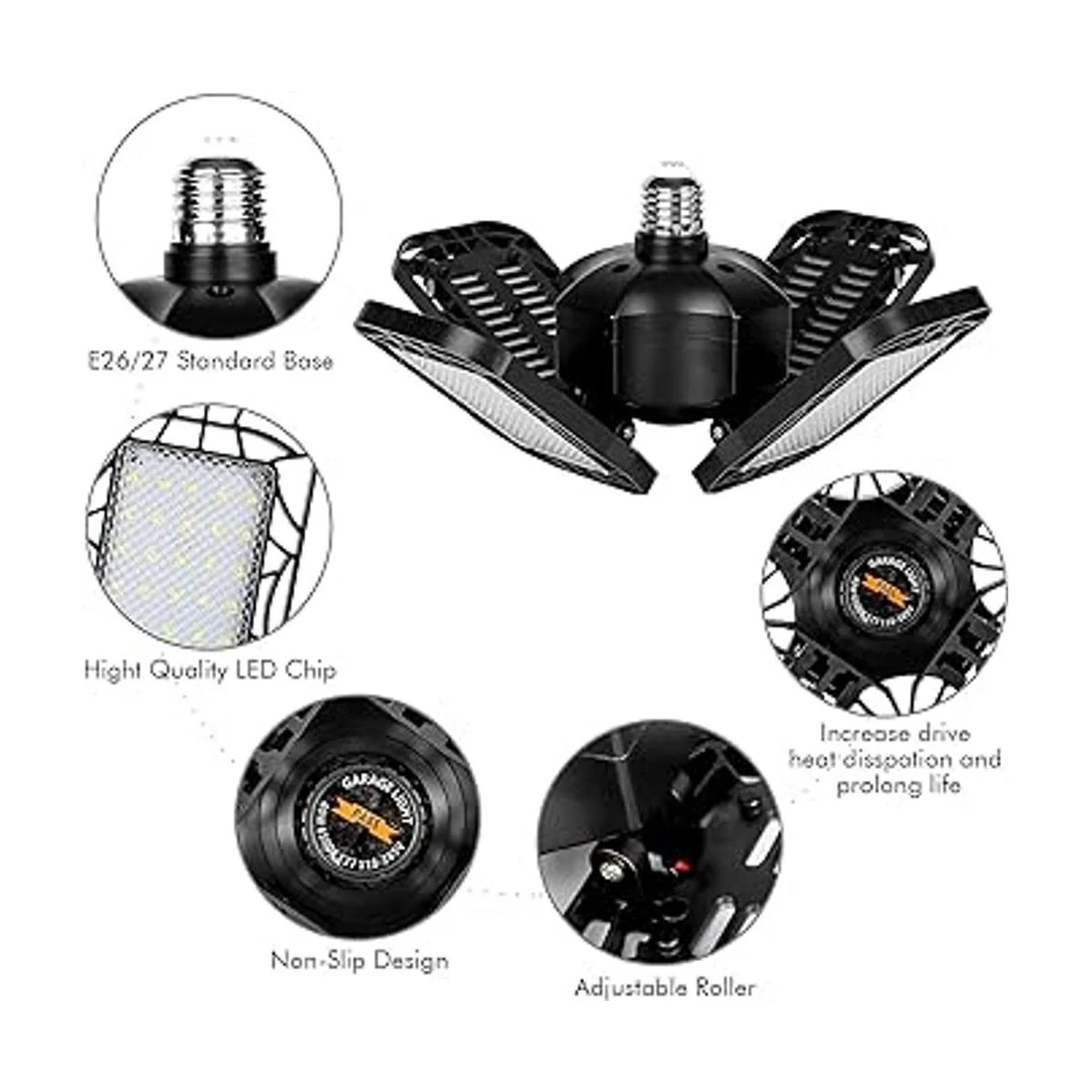 Paquete de 4 luces LED de garaje luz LED ultrabrillante_7