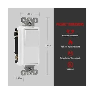 ENERLITES Interruptor de luz decorativo de 4 vías_2
