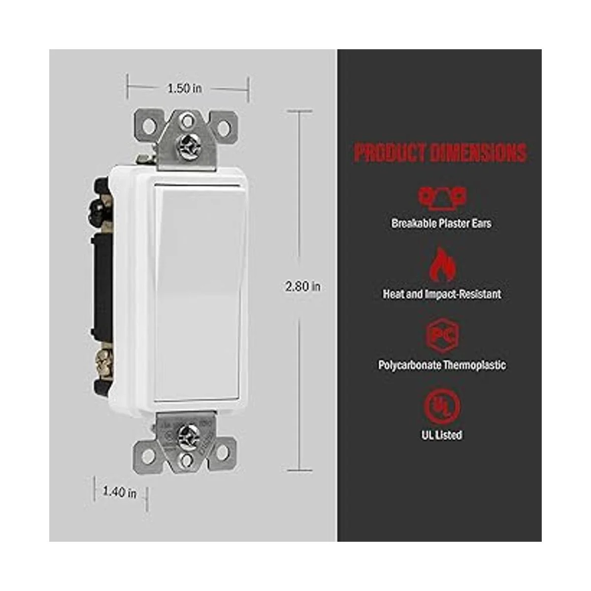 ENERLITES Interruptor de luz decorativo de 4 vías_2