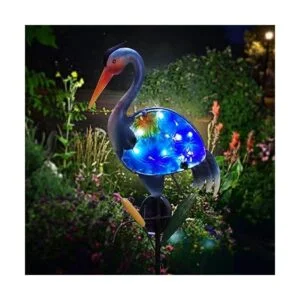 WUFEILY Heron Luces solares de jardín decoración solar_2