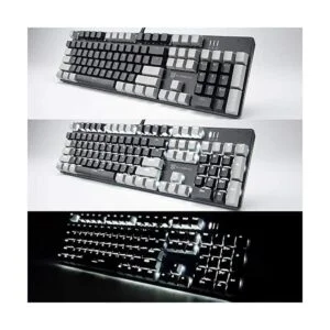 Merdia Teclado mecánico para juegos con interruptor negro_5