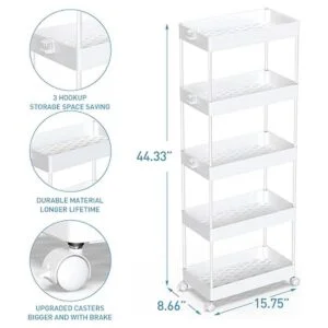 SPACEKEEPER Carrito de almacenamiento de 5 niveles_2