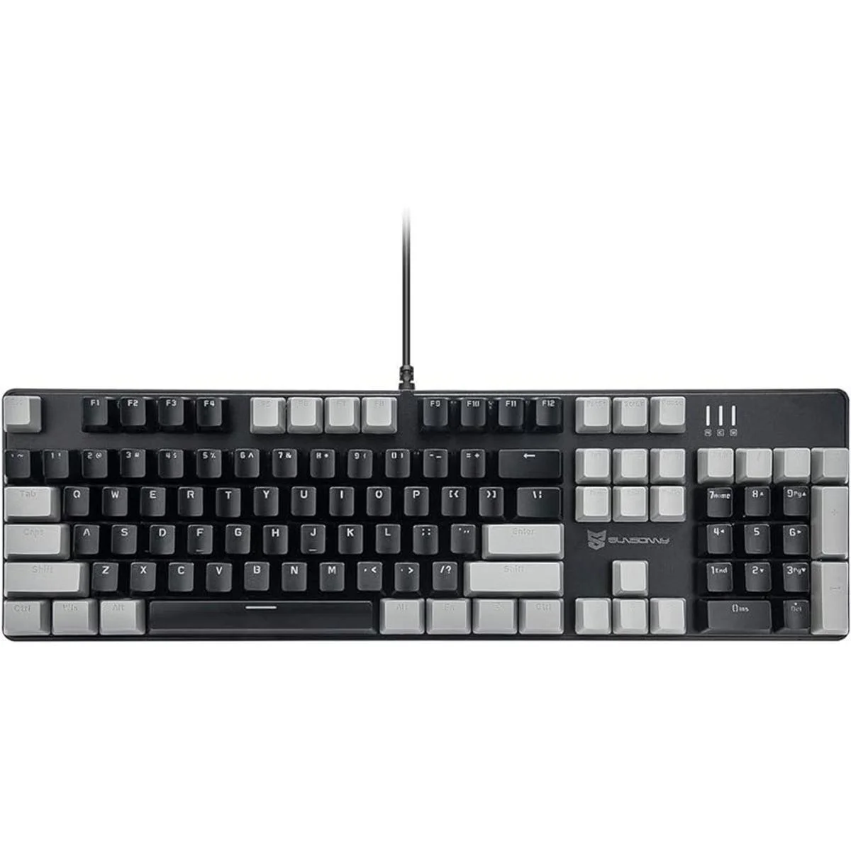 Merdia Teclado mecánico para juegos con interruptor negro_1