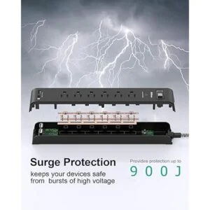 Protector contra sobretensiones de 12 pies de largo con 6_4