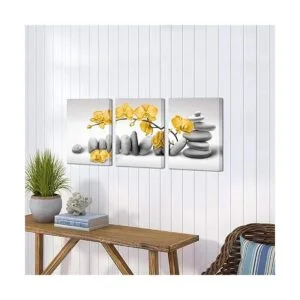 Artmyharbor Arte de pared Zen de 3 piezas color gris_4
