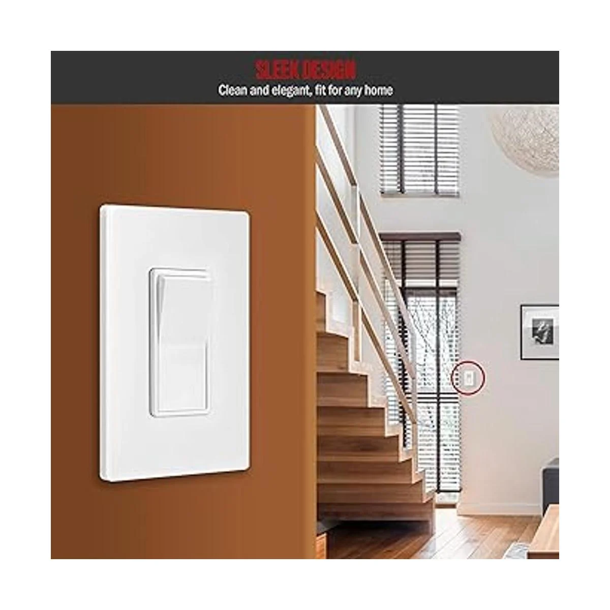 ENERLITES Interruptor de luz decorativo de 4 vías_7