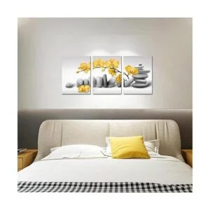 Artmyharbor Arte de pared Zen de 3 piezas color gris_2