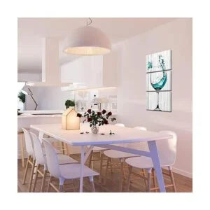 Biuteawal 3 piezas de arte de pared de cocina vino_4