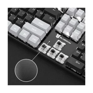 Merdia Teclado mecánico para juegos con interruptor negro_2