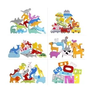 6 paquetes de vehículos con números de animales juguetes_4
