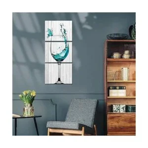 Biuteawal 3 piezas de arte de pared de cocina vino_5