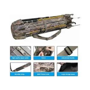 Allnice Bolsa organizadora de lona duradera para caña de_3