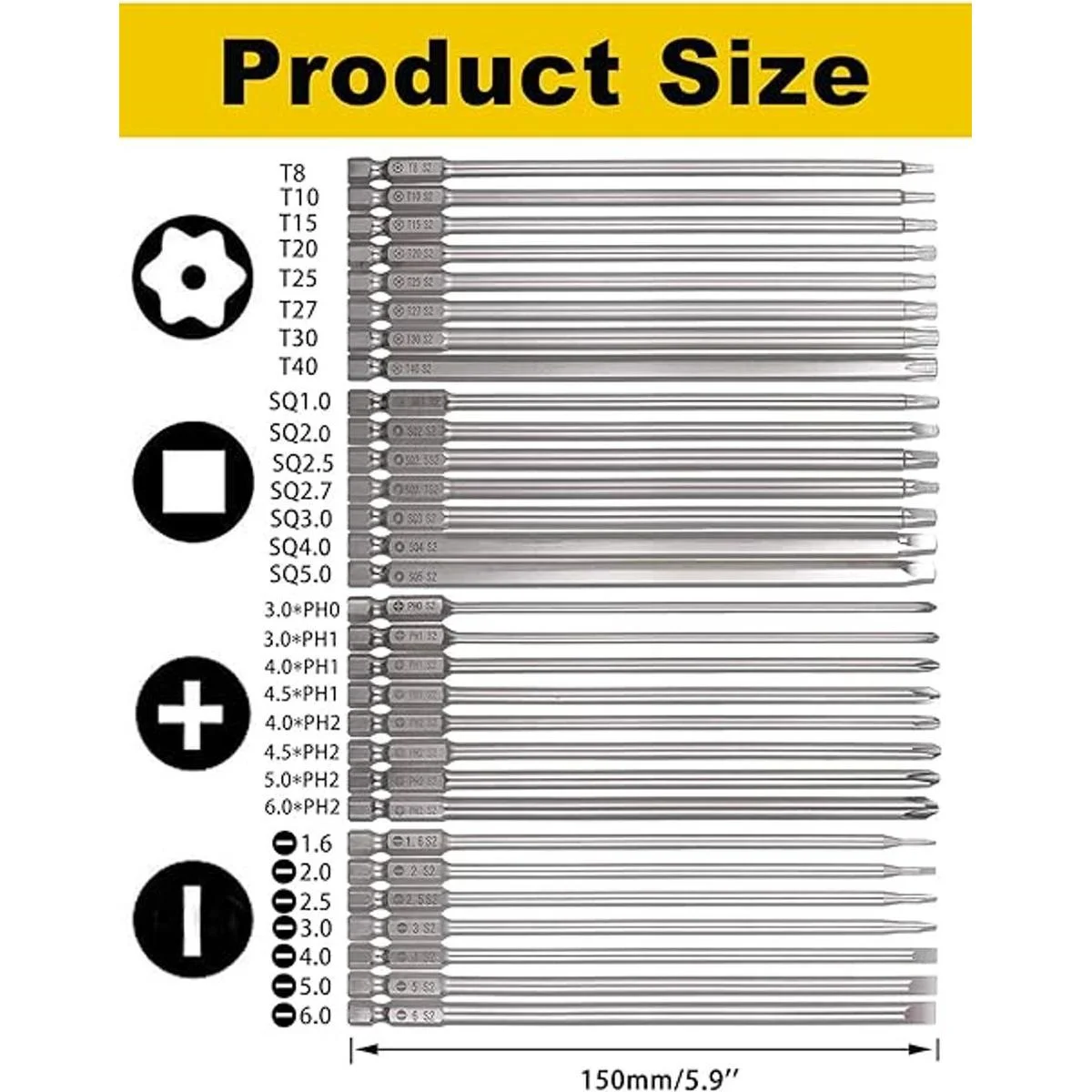 Rocaris Paquete de 30 puntas de destornillador magnéticas_2