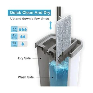 BOSHENG Juego de trapeador y cubeta con escurridor_3