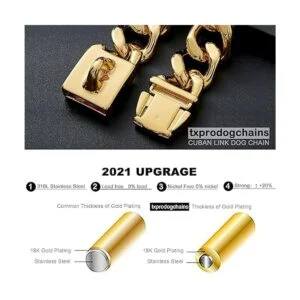 txprodogchains Collar de cadena para perro grande con_4