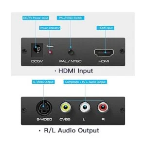 EASYCEL Convertidor HDMI a SVideo RCA con cables SVideo y_6